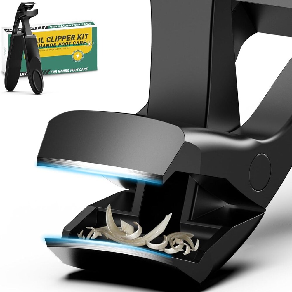 Angled Head Large Toe Nail Clippers for Men with Wide Jaw Opening, Sharp Heavy D